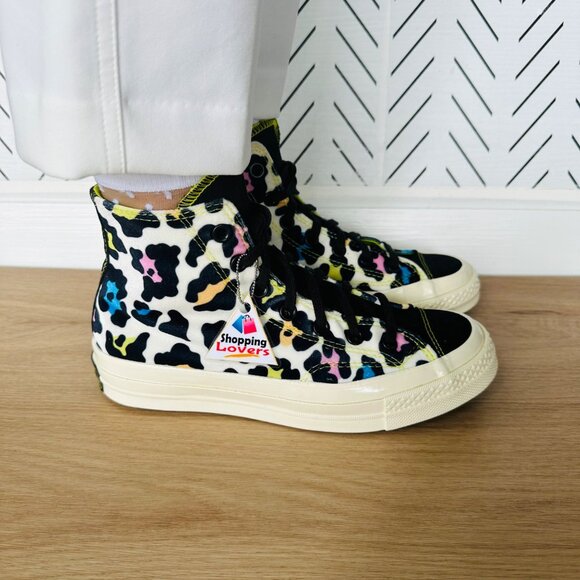 Rare Converse Chuck 70 Hi 6.5 Womens Shoes Animal Print Leopard Sneakers 572369C - Picture 2 of 13